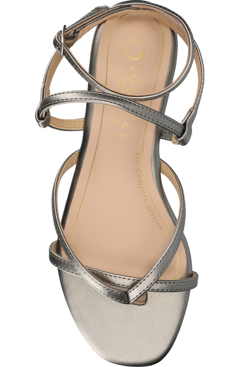 Journee Collection Serissa Ankle Strap Sandal, Alternate, color, Pewter