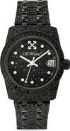 Off-White Discreet Crystal Quartz Bracelet Watch, 32mm