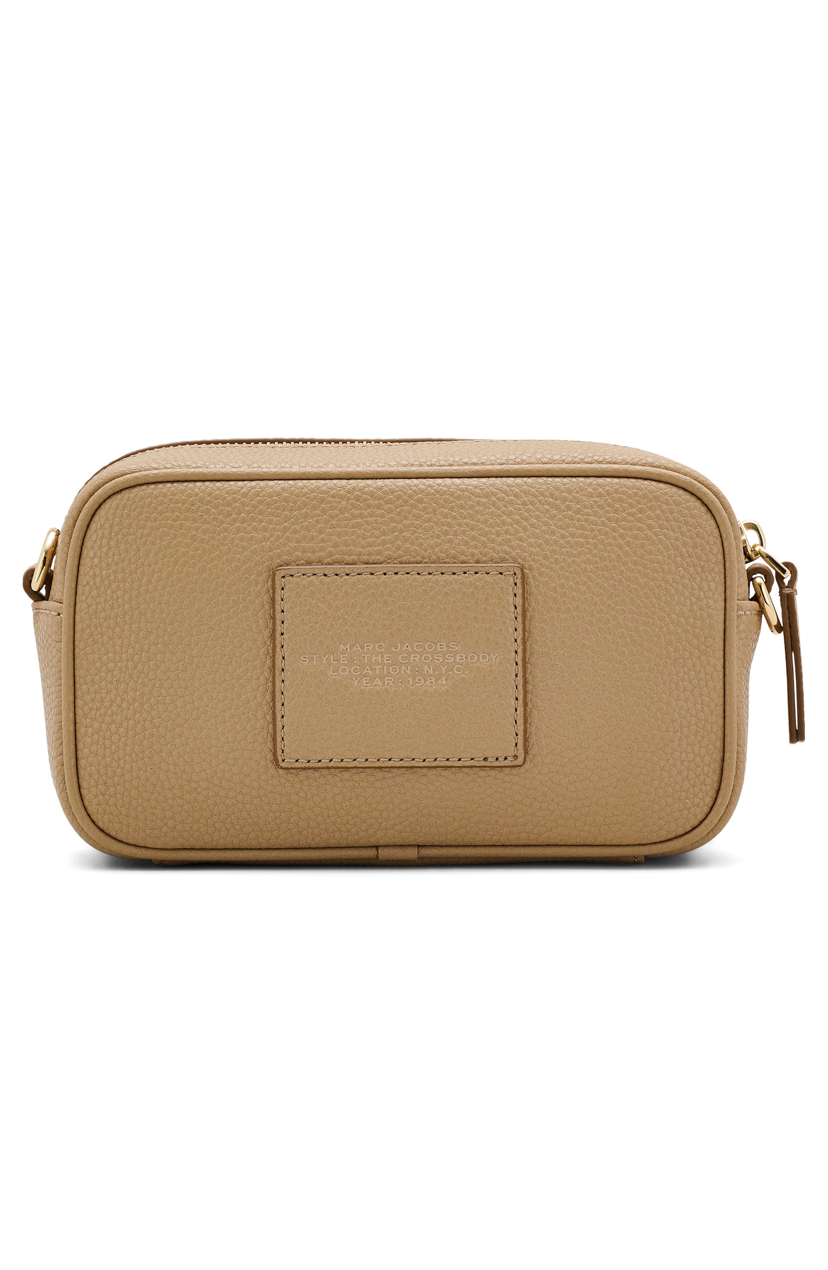 The Leather Crossbody Bag, Alternate, color, CAMEL