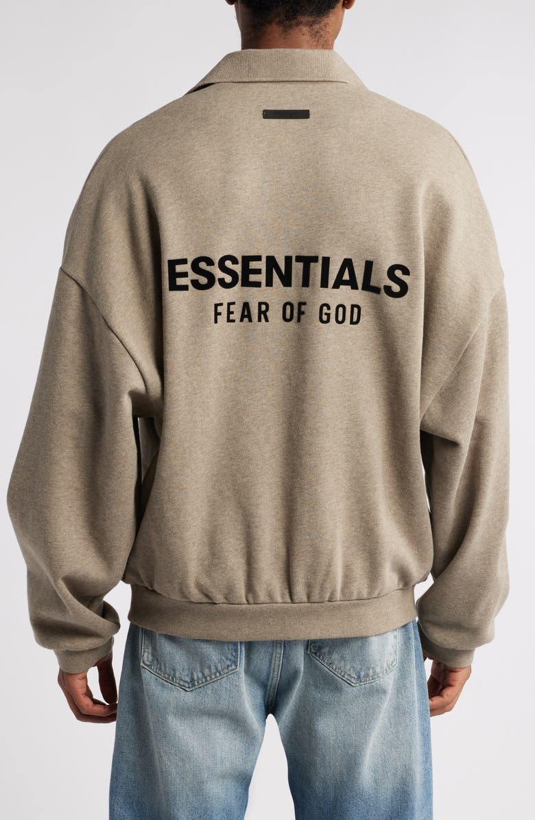 Fear of God Essentials Johnny Collar Fleece Sweatshirt, Alternate, color,
