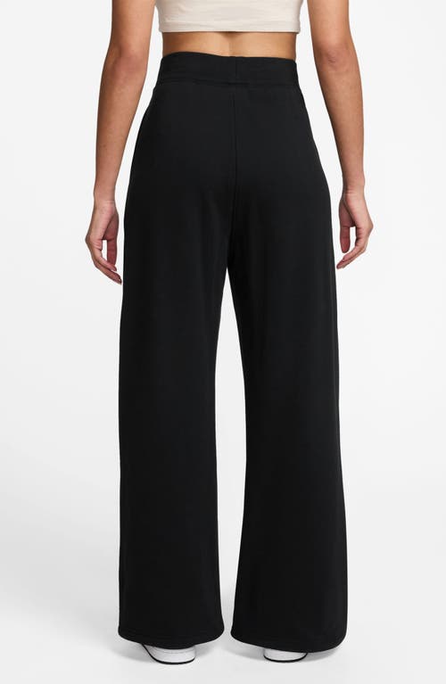 Jordan Flight Fleece French Terry Open Hem Pants In Black