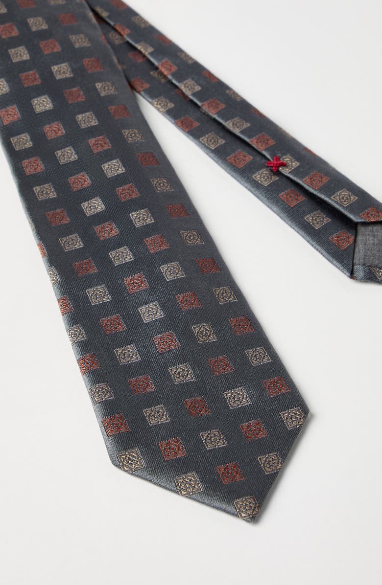 Brunello Cucinelli Necktie with pattern, Alternate, color, Anthracite