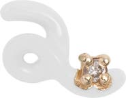 Bea Bongiasca Single Mini Diamond Loop Stud Earring
