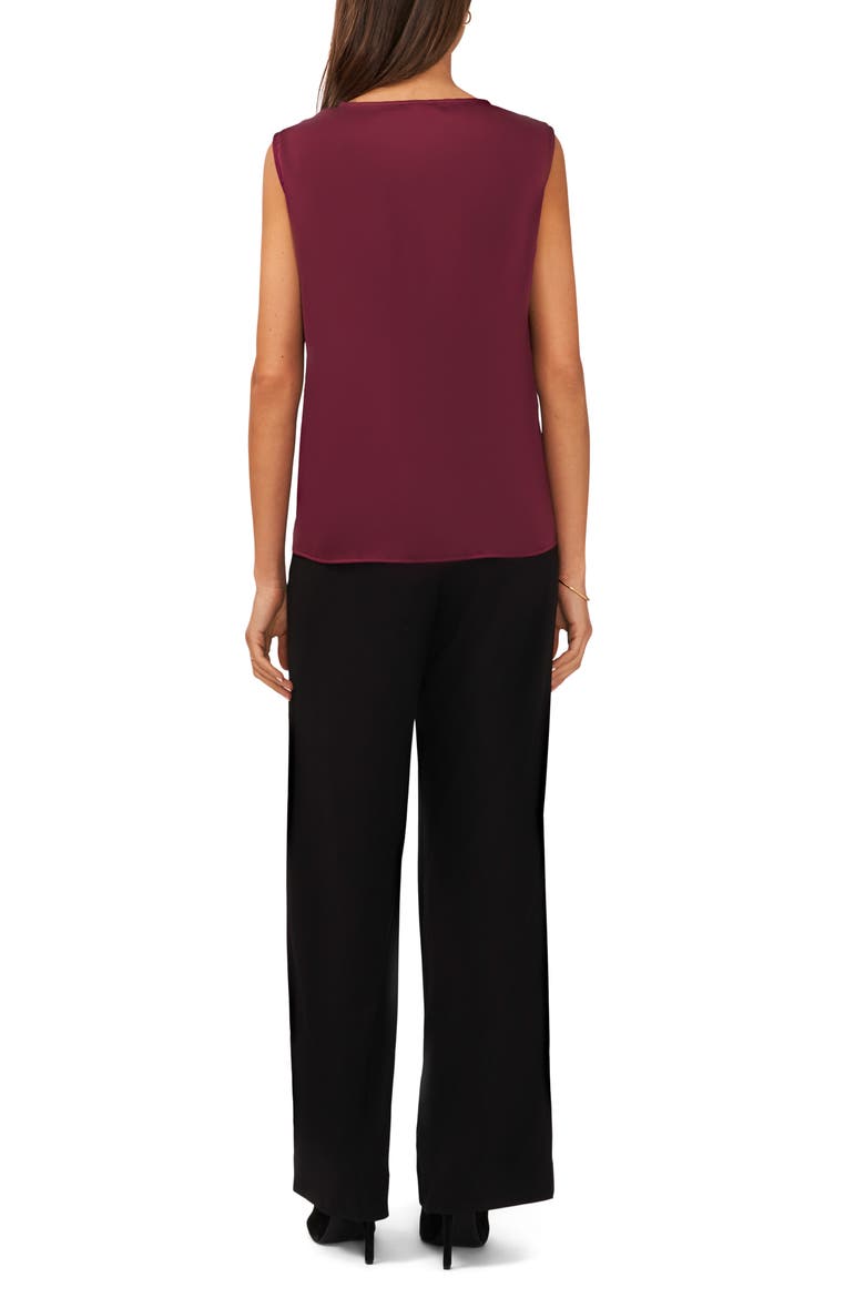 Cowl Neck Sleeveless Top, Alternate, color, GRAPE WINE