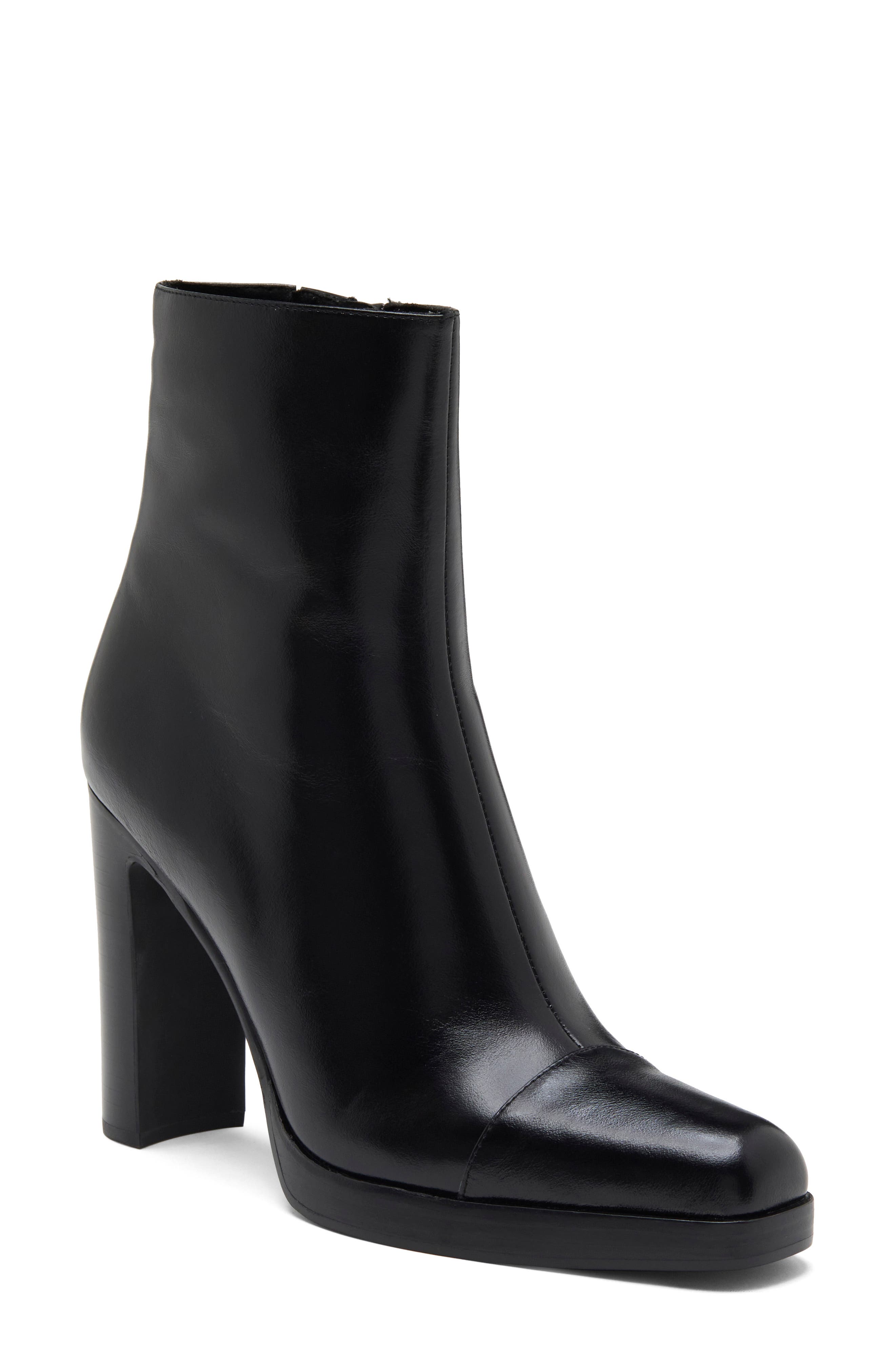 Betsan Block Heel Bootie, Main, color, BLACK