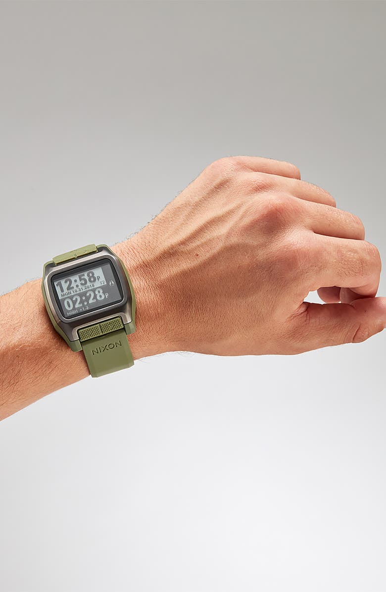 Nixon High Tide Digital Silicone Strap Watch, 44mm, Alternate, color, Surplus