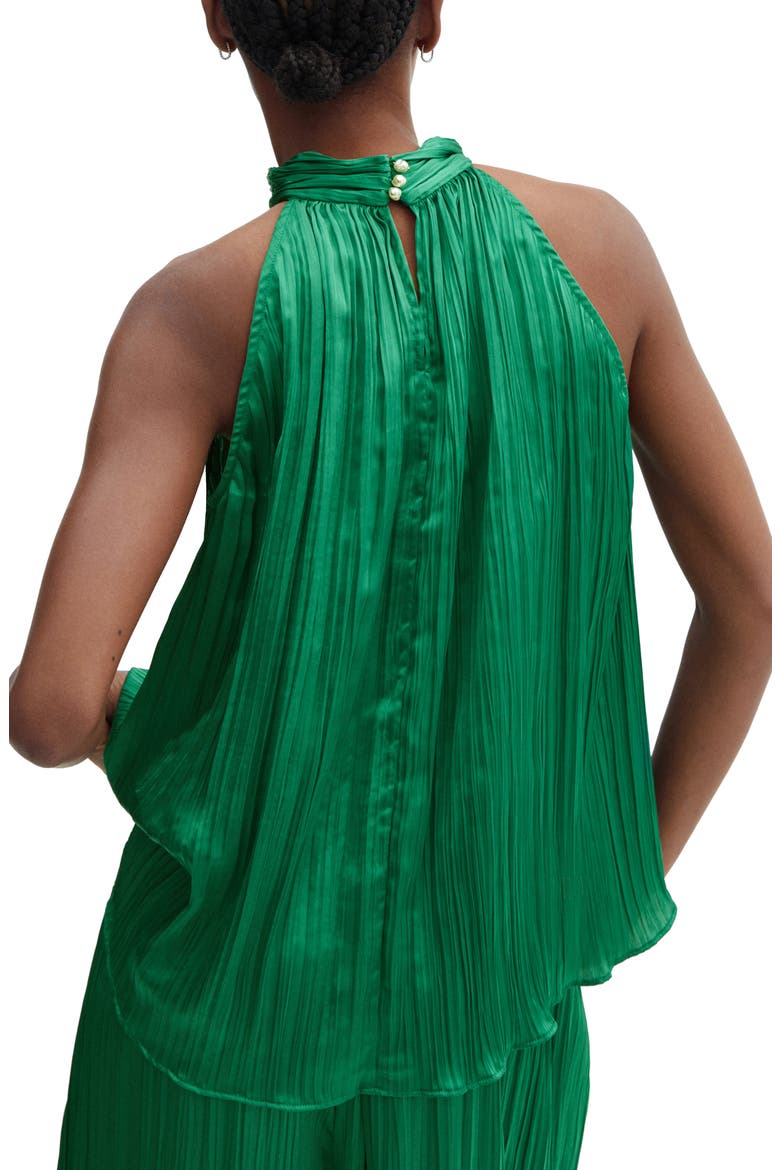 Plissé Sleeveless Top, Alternate, color, GREEN