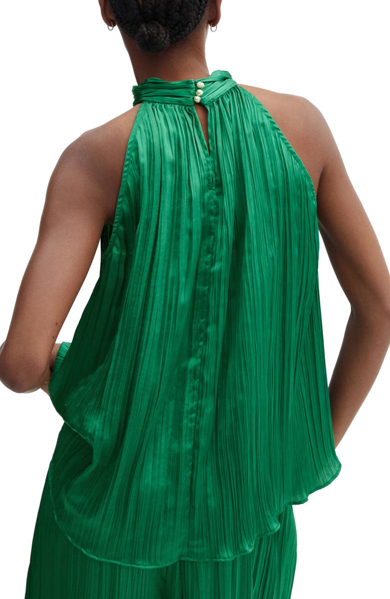 MANGO Plissé Sleeveless Top, Alternate, color,