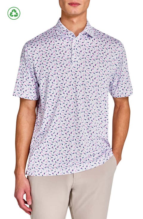 Regular Fit Koi Fish Recycled Performance Golf Polo