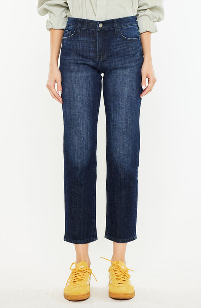KanCan Delvey Mid Rise Boyfriend Jeans, Main, color, Dark Wash