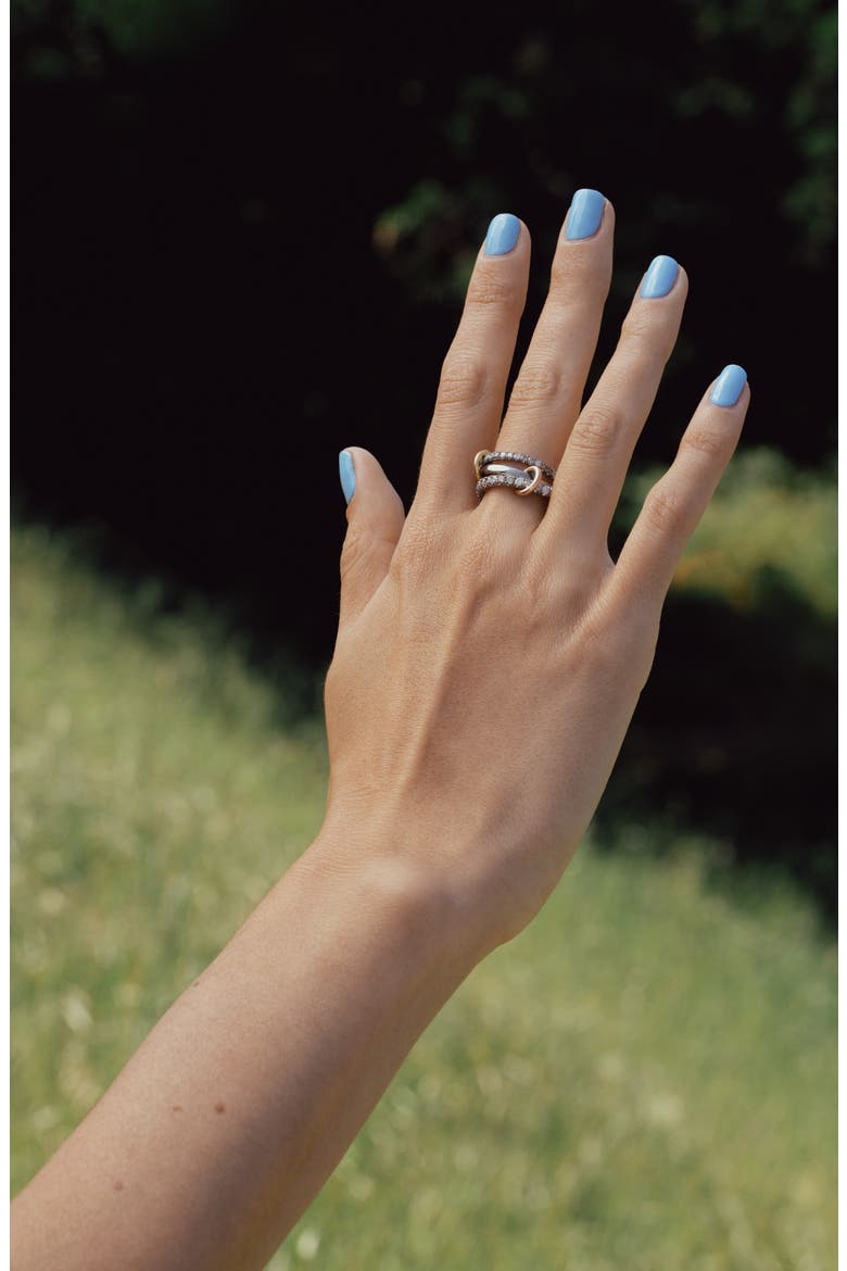Scorpio Deux Linked Diamond Ring, Alternate, color, MIX