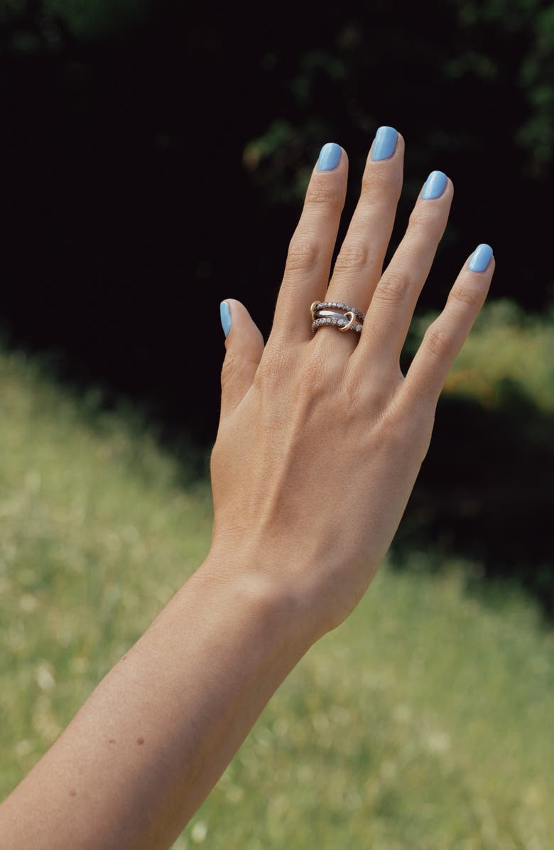 Spinelli Kilcollin Scorpio Deux Linked Diamond Ring, Alternate, color, Mix