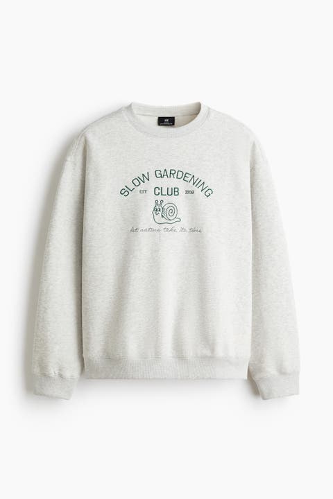 Relaxed Fit Embroidery-motif Sweatshirt