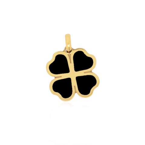 Onyx Lucky Clover Charm