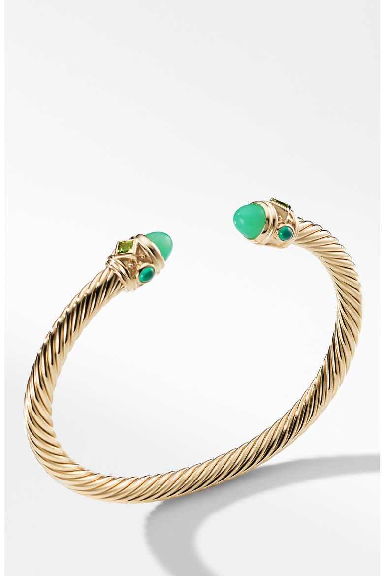 Renaissance Bracelet in 18k Gold, 5mm, Main, color, CHRYSOPRASE