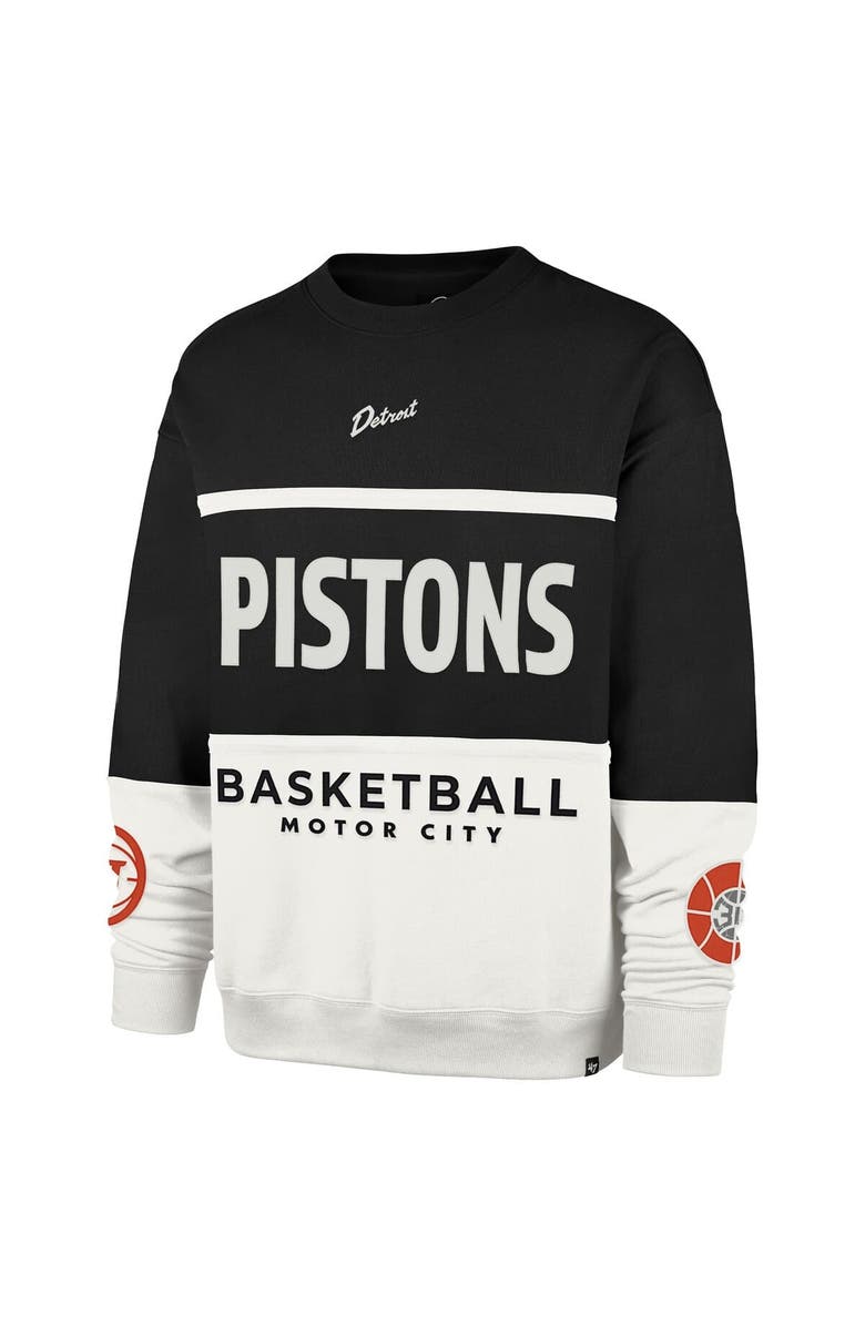 '47 Unisex '47 Black Detroit Pistons 2024/25 City Edition On Five Maximalist Pullover Sweatshirt, Alternate, color, 