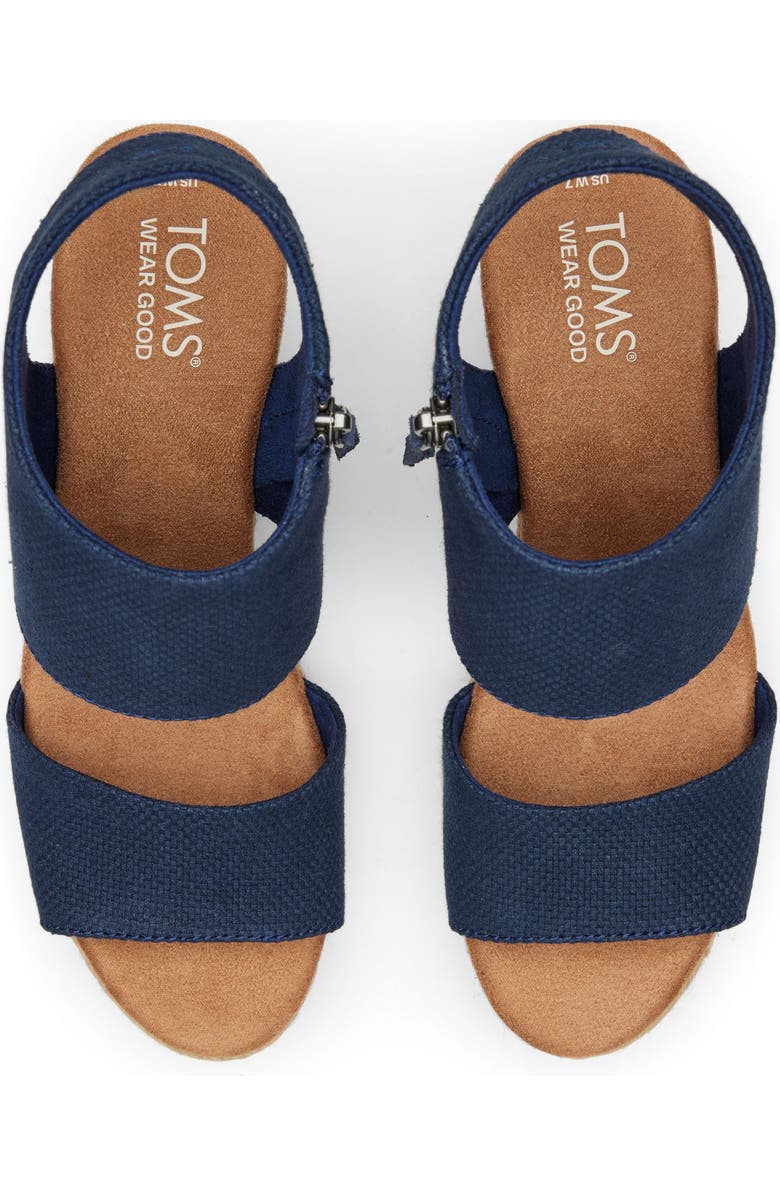 TOMS Majorca Platform Sandal, Alternate, color, Navy