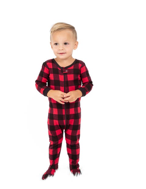 Footed Cotton Pajamas Matching Family Coordinated Plaid Prints (Baby)