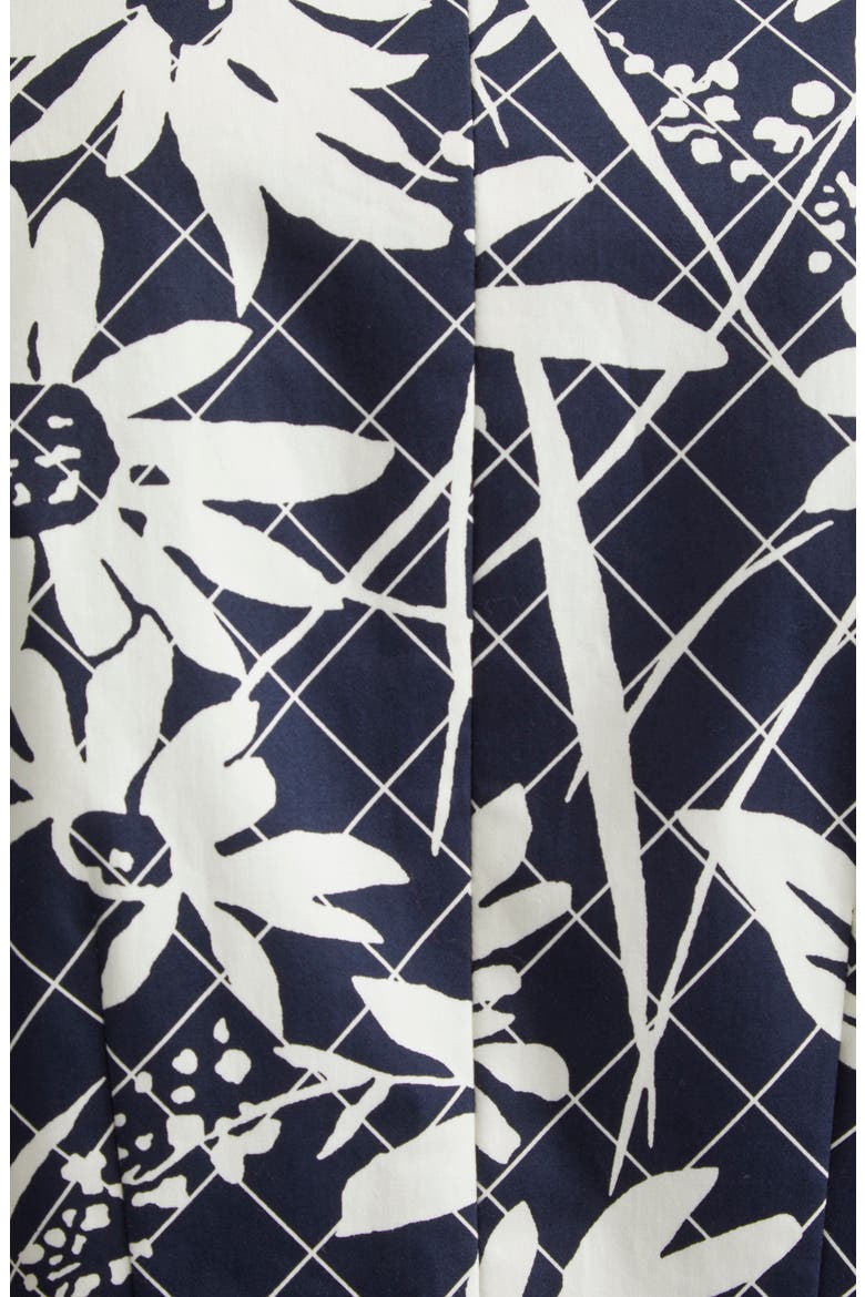 Lois Floral Mixed Print Stretch Cotton Vest, Alternate, color, NAVY DOVE