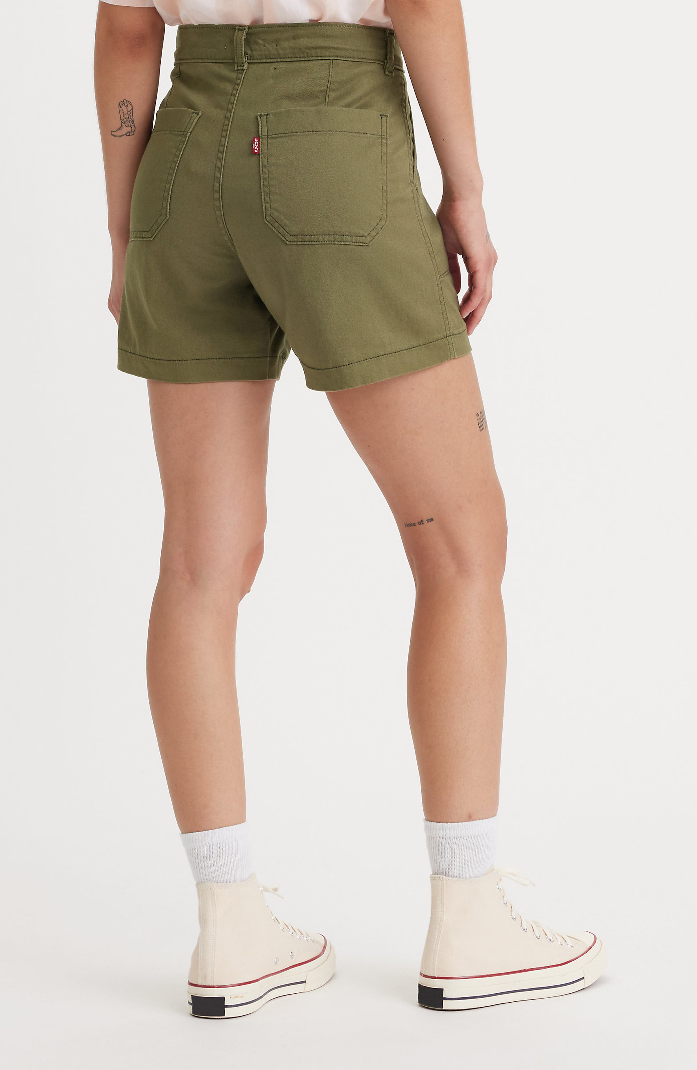Denim Utility Shorts - image 2
