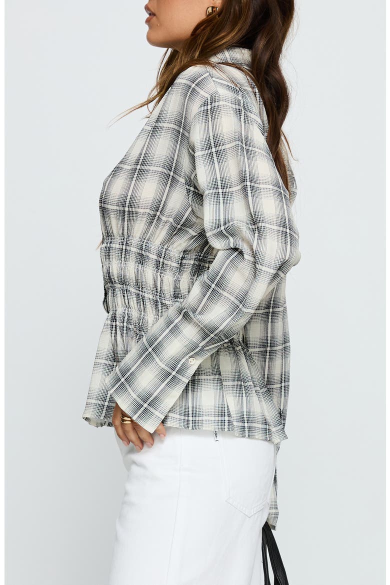 As You Are Check Button-Up Shirt, Alternate, color, BLACK CHECK