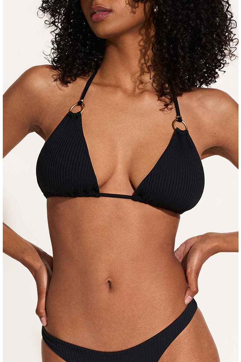 Cosmo Rib Bikini Top, Main, color, BLACK