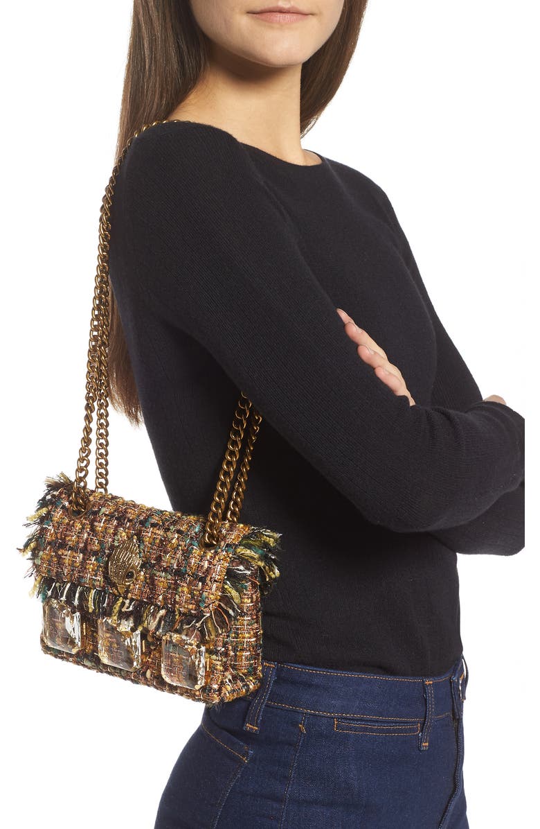 Kurt Geiger London Mini Kensington x Tweed Crossbody Bag, Alternate, color,