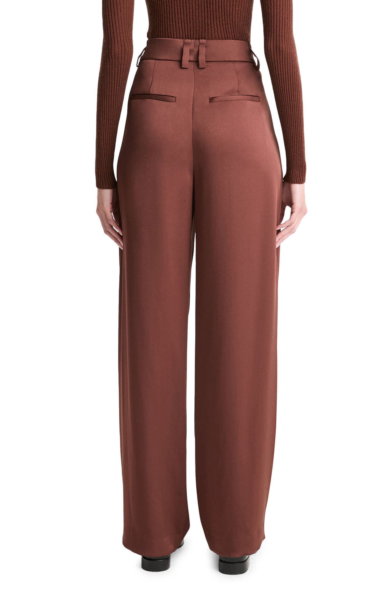 Wide Leg Satin Pants - image 2
