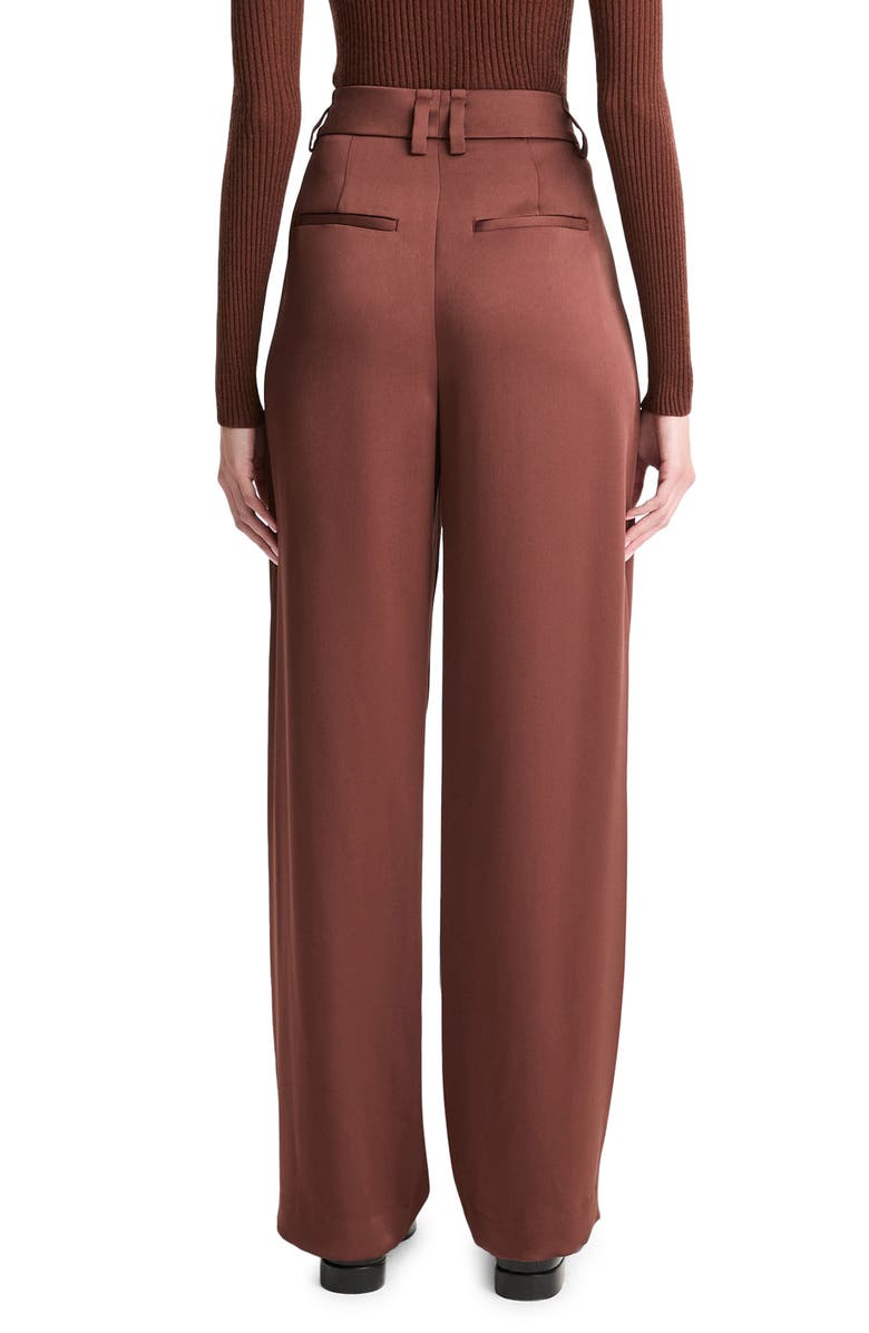 Vince Wide Leg Satin Pants, Alternate, color, Dk Rosewood