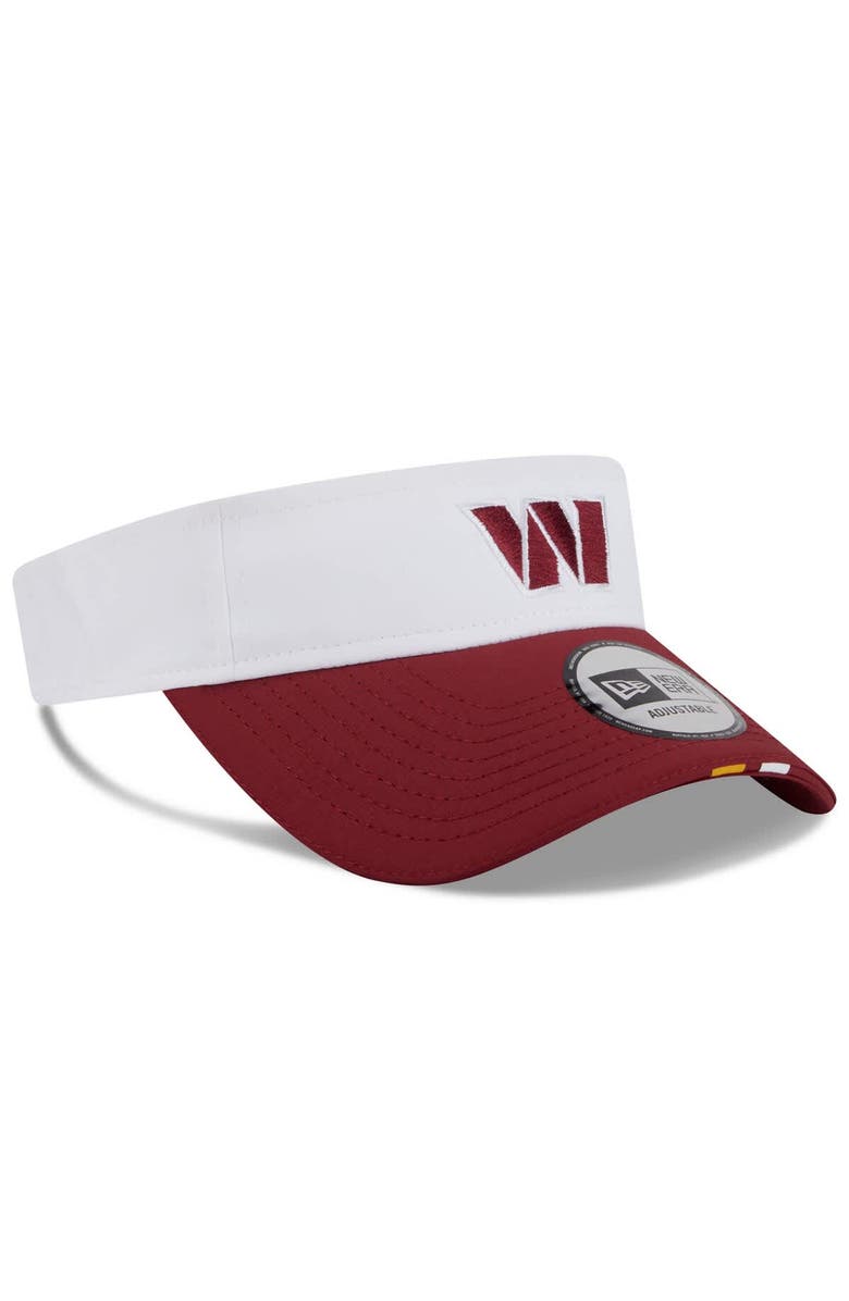 New Era Men's New Era White/Burgundy Washington Commanders 2025 NFL Training Camp Adjustable Visor, Alternate, color, White