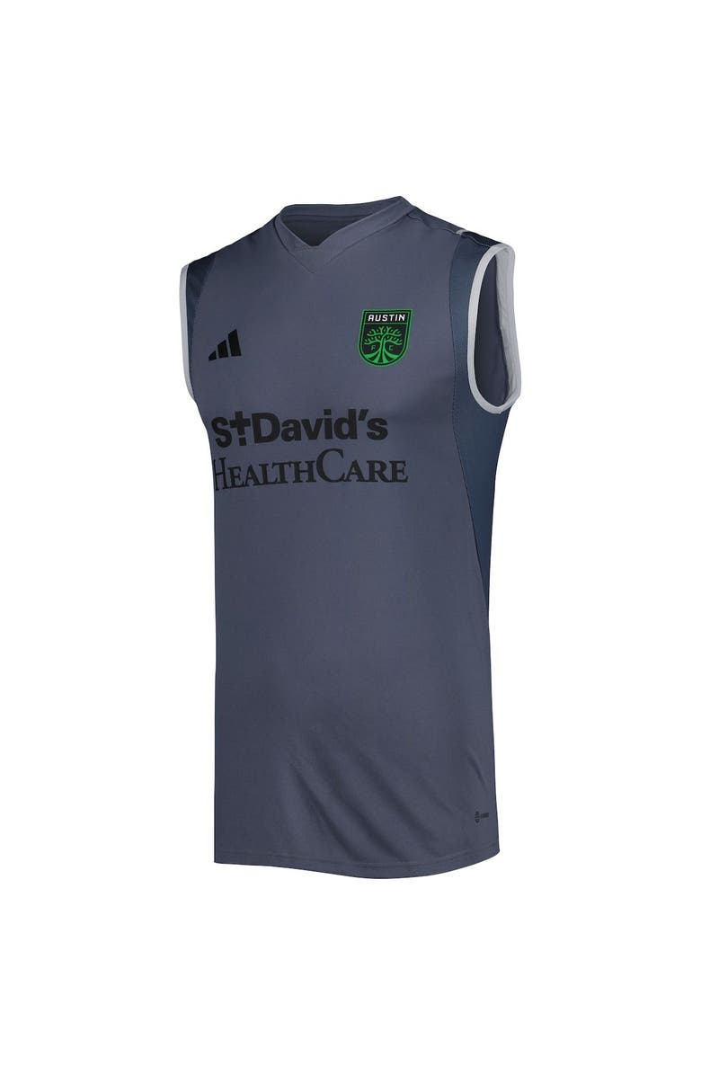 adidas Men's adidas Gray Austin FC 2023 On-Field Sleeveless Training Jersey, Alternate, color, Gray