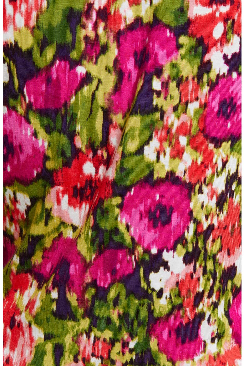 Floral Sleeveless Faux Wrap Top, Alternate, color, FUSCHIA