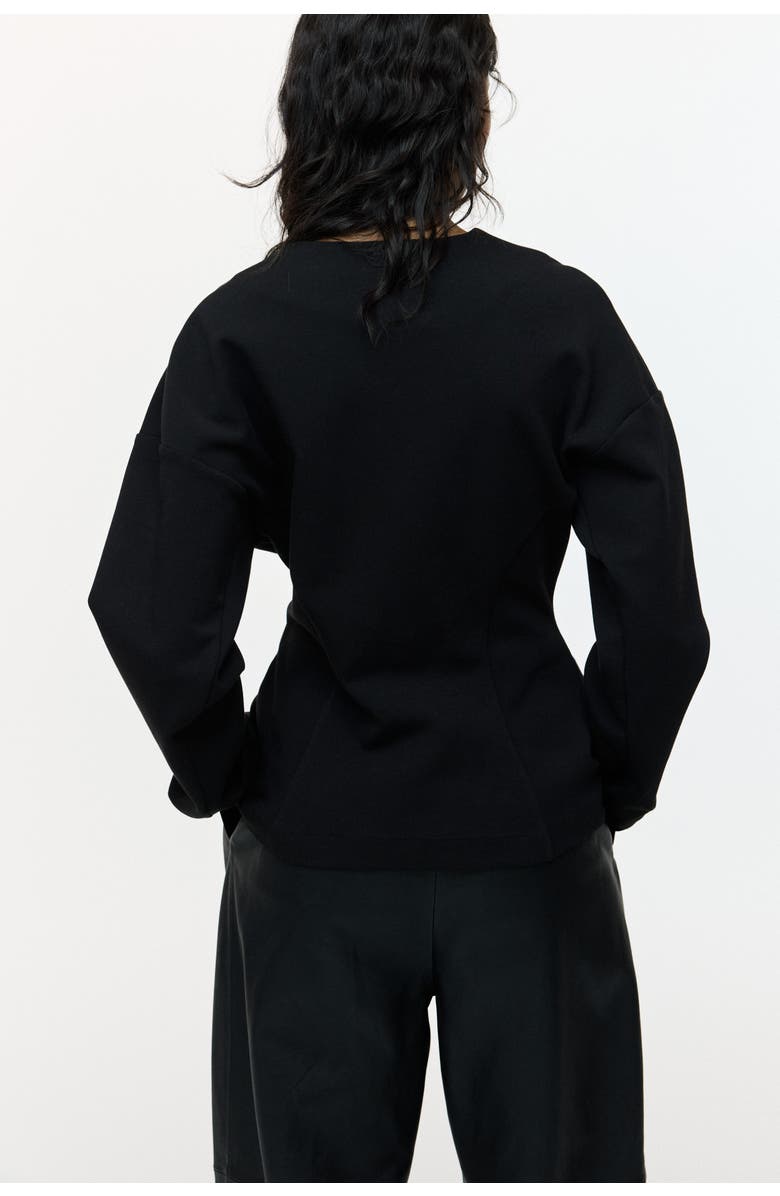 H&M Jersey Blazer, Alternate, color, Black