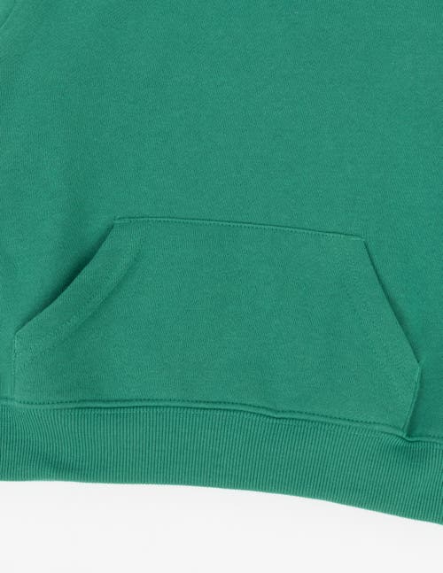 Leveret Kids Pullover Hoodie, Cotton Blend, Kangaroo Pocket, Solid Colors In Green