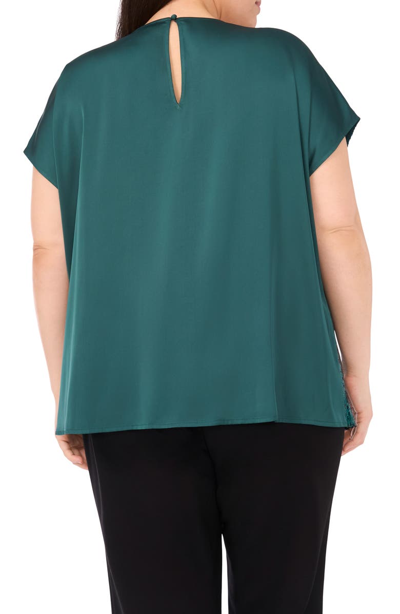 Halogen<sup>®</sup> Sequin Cap Sleeve Top, Alternate, color, June Bug