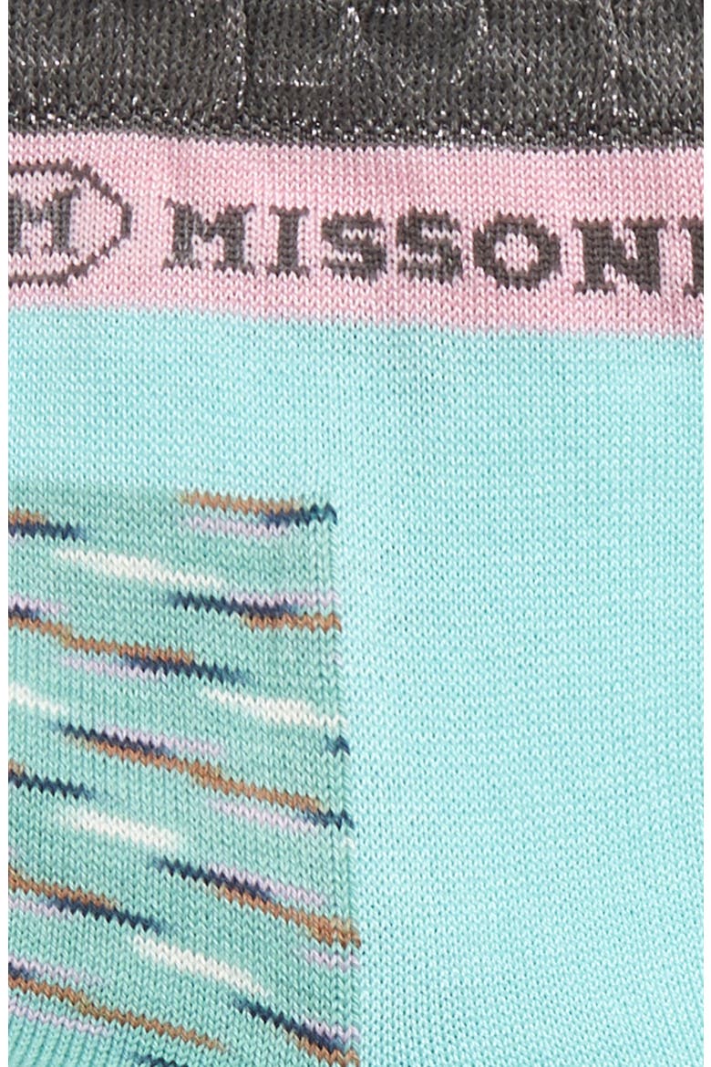 Scalloped Logo Ankle Socks, Alternate, color, TURQUOISE