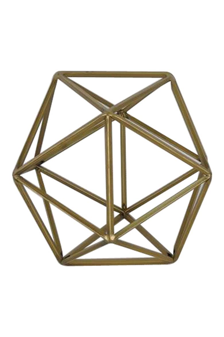 Crystal Art Galley Geometric Metal Tabletop Decoration, Main, color, GOLD