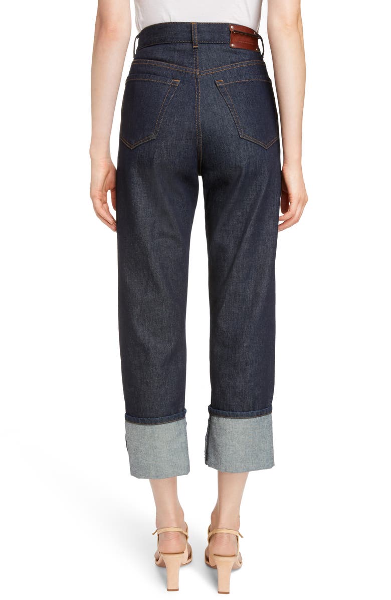 Dries Van Noten Cuffed Boyfriend Jeans, Alternate, color, 