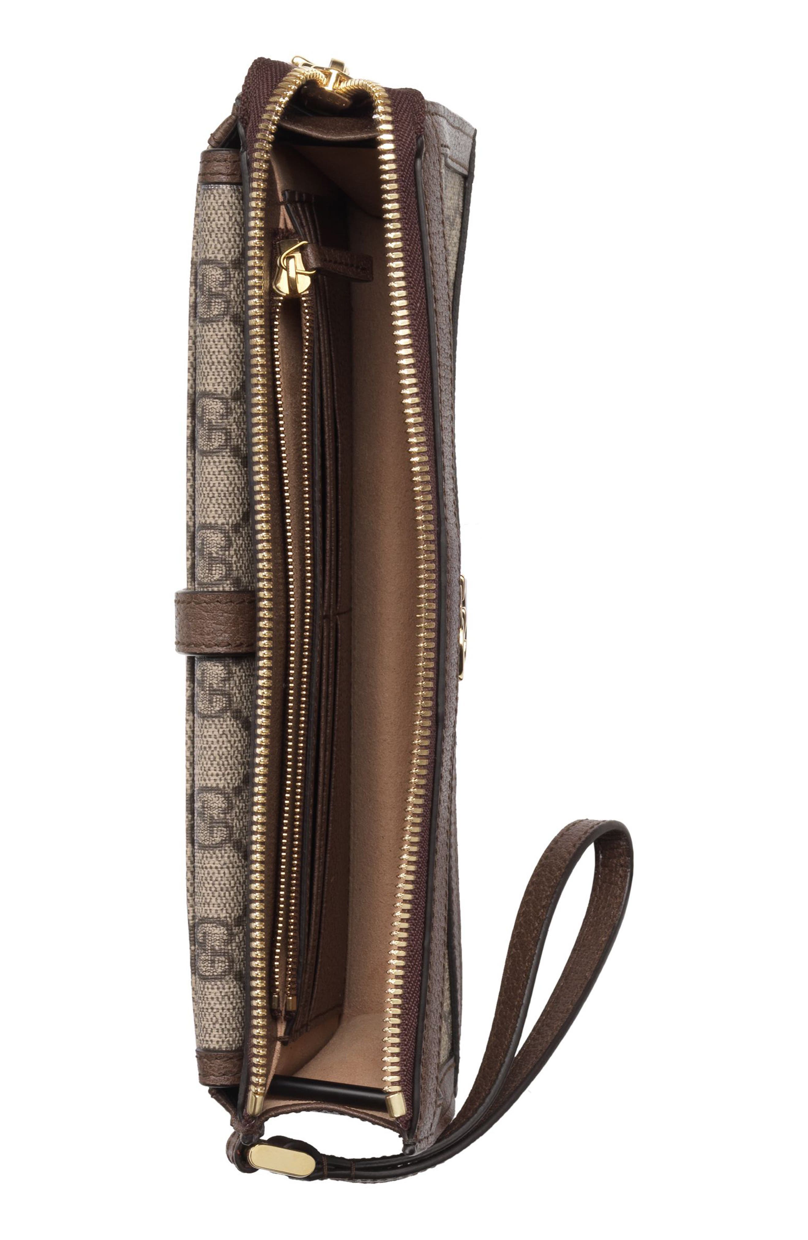 Gucci GG Supreme Canvas Travel Wristlet, Alternate, color, 