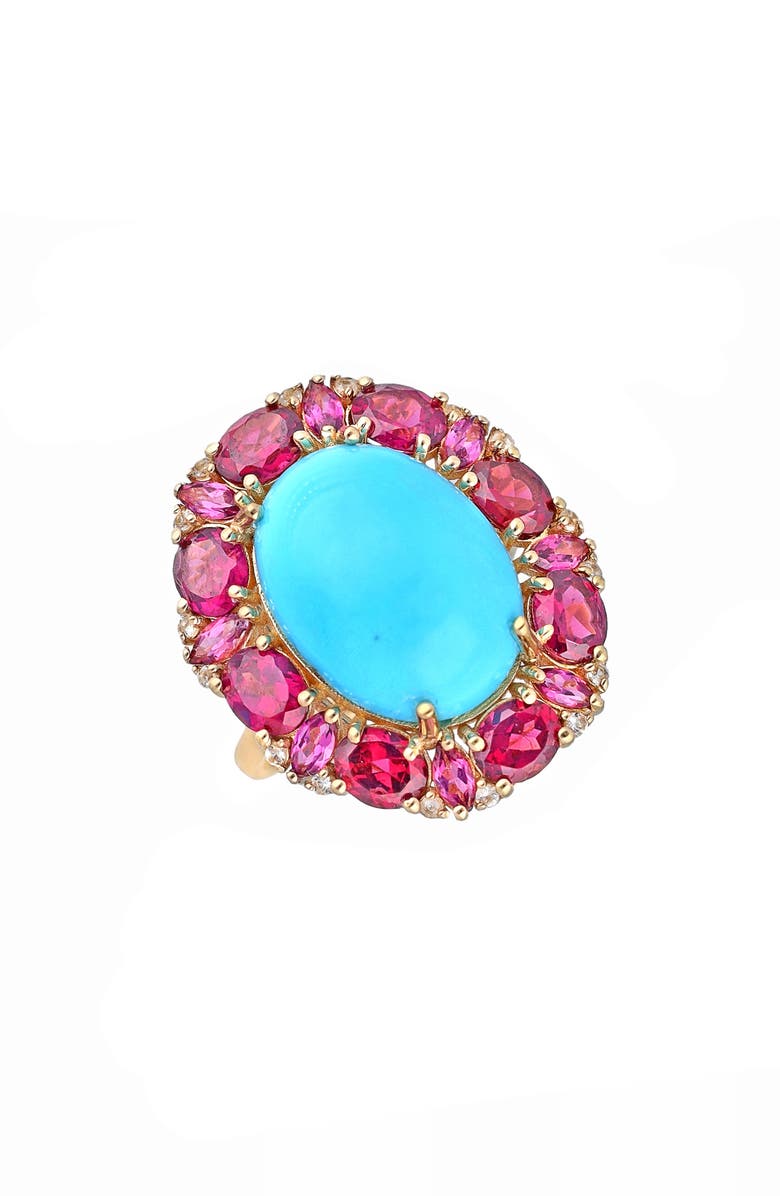 YS GEMS Turquoise Cluster Ring, Main, color,