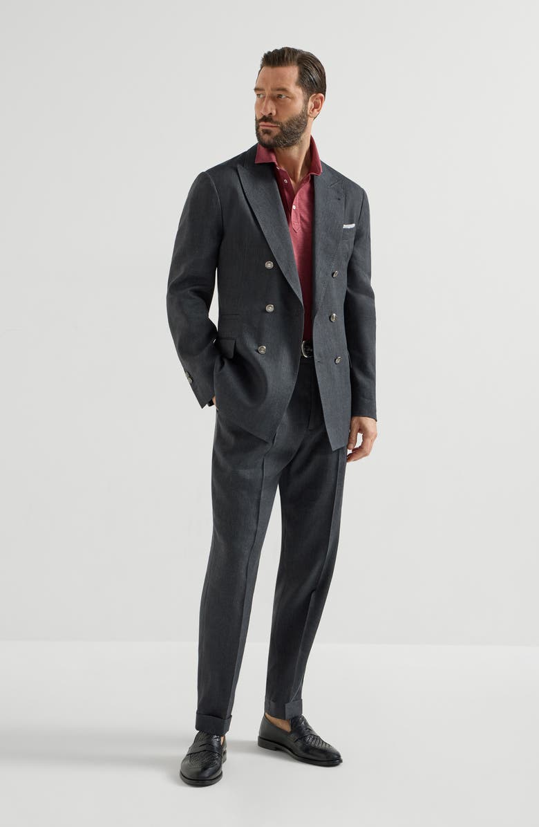 Brunello Cucinelli Jersey polo shirt, Alternate, color, Coral