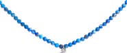 Haus of Brilliance Sterling Silver Diamond Accent Blue Lapis Bead Station Necklace