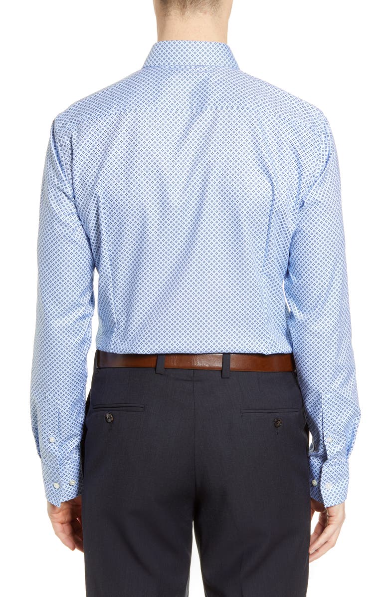 BOSS Slim Fit Geometric Travel Dress Shirt, Alternate, color,