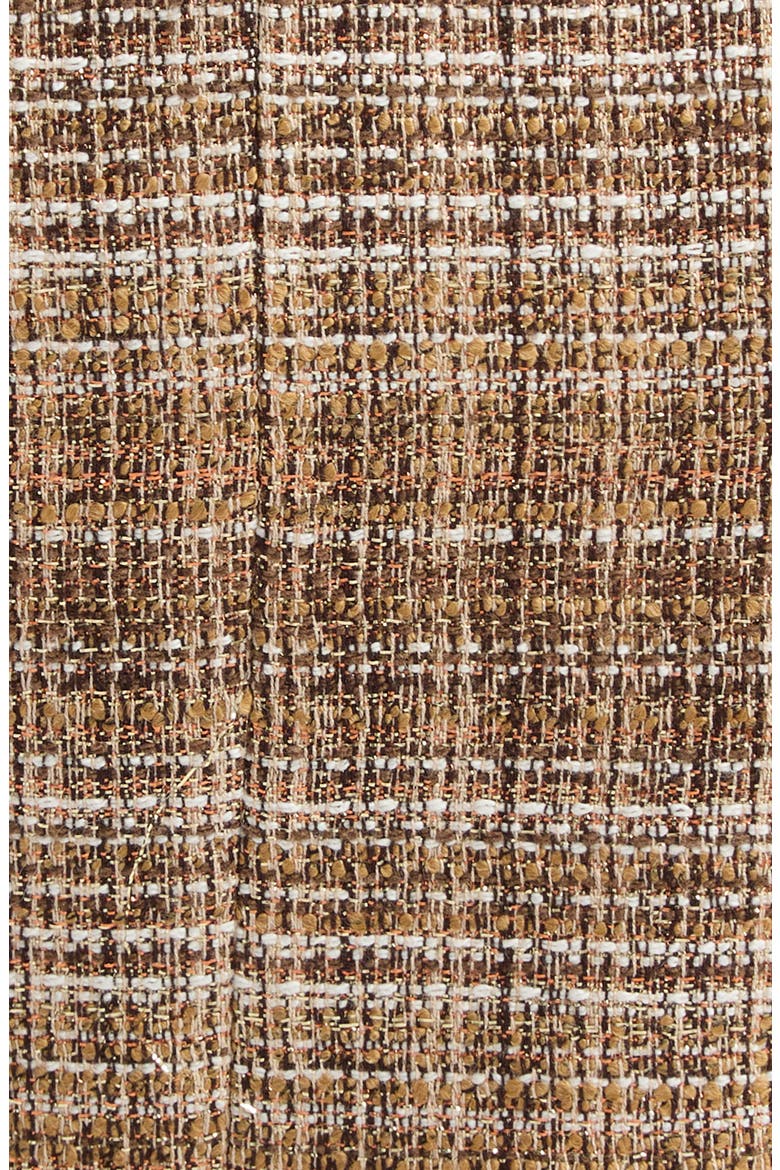 Artisanal Weave Tweed Midi Dress, Alternate, color, COPPER MULTI