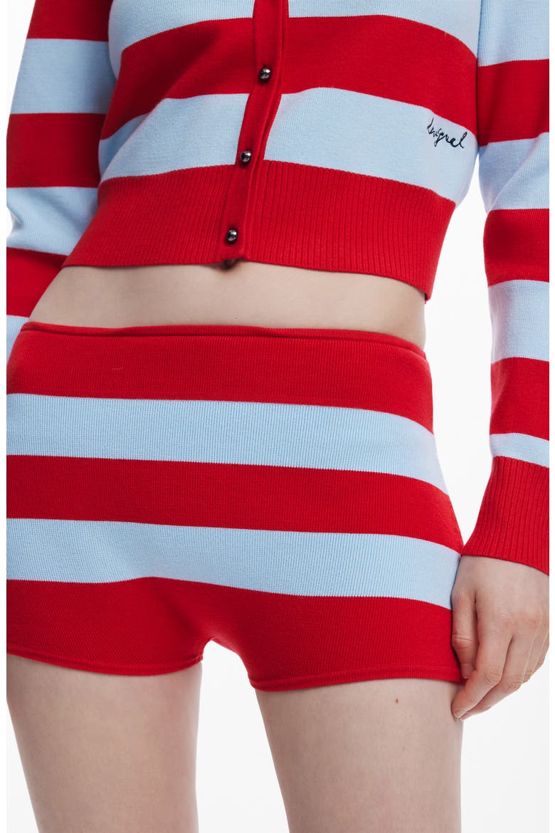 Stripe Shorts, Alternate, color, RED