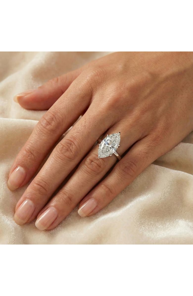 Bliss Diamond Certified 5Ct Kelly Marquise Solitaire Engagement Ring 14k Gold or Pt Lab Grown, Alternate, color, 14K White Gold