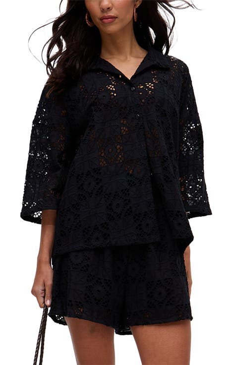Shelli All Over Broderie Anglaise Shirt