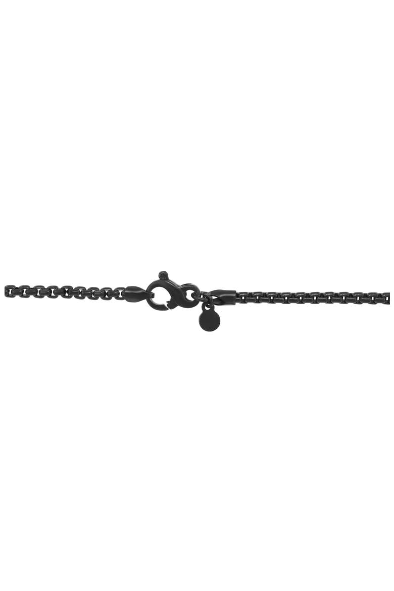 Men's Onyx Pendant Box Chain Necklace, Alternate, color, BLACK