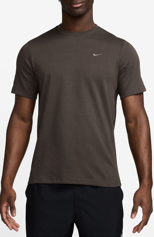 Nike Primary Training Dri-fit Short Sleeve T-shirt In Brown