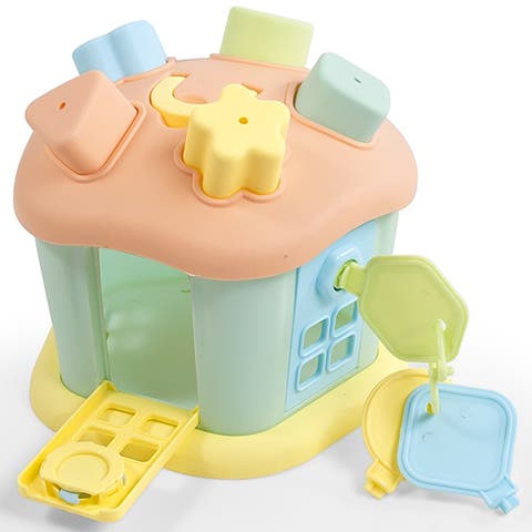 Shape Sorter, Happy House, 9 Piece Sort & Play Toy, Toddlers & Kids 12mo+